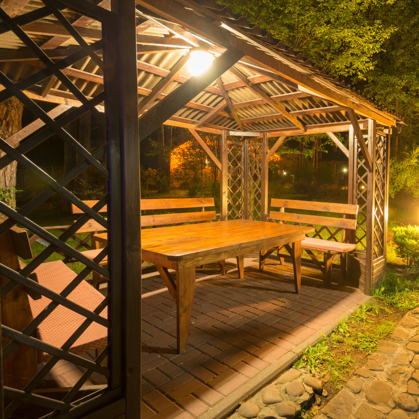 Custom Gazebo at Night | Arthouse Renovation